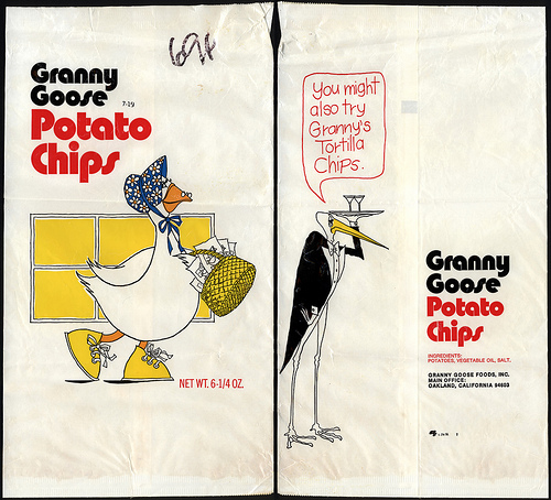 Granny Goose Potato Chips Vintage Bag, courtesy of JasonLiebig's Flickr stream